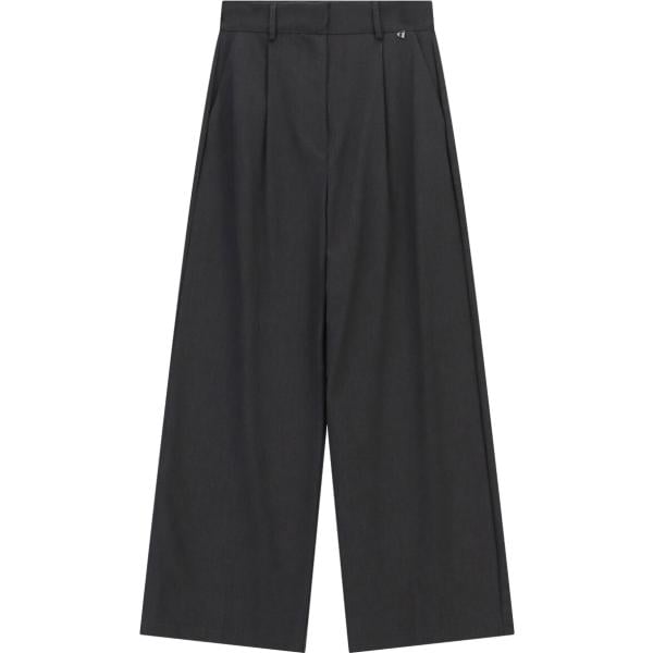 Pantaloni a palazzo da donna in nero pece a vita alta Dixie