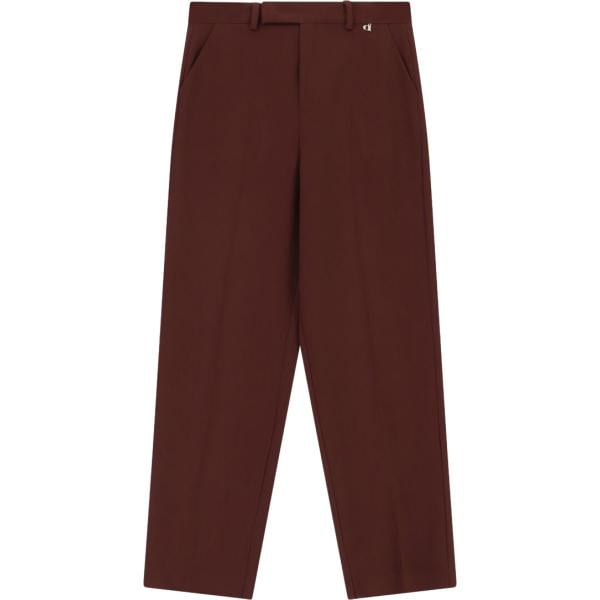 Pantaloni da donna in marrone scuro a vita alta Dixie