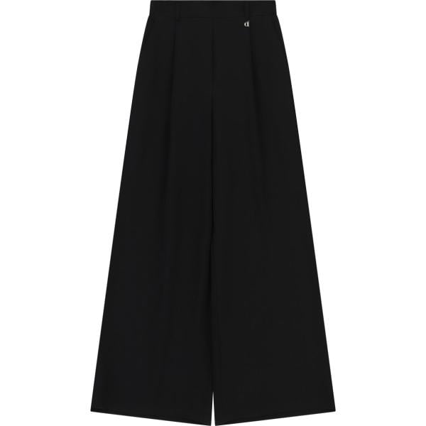 Pantaloni a palazzo da donna in nero pece a vita alta Dixie
