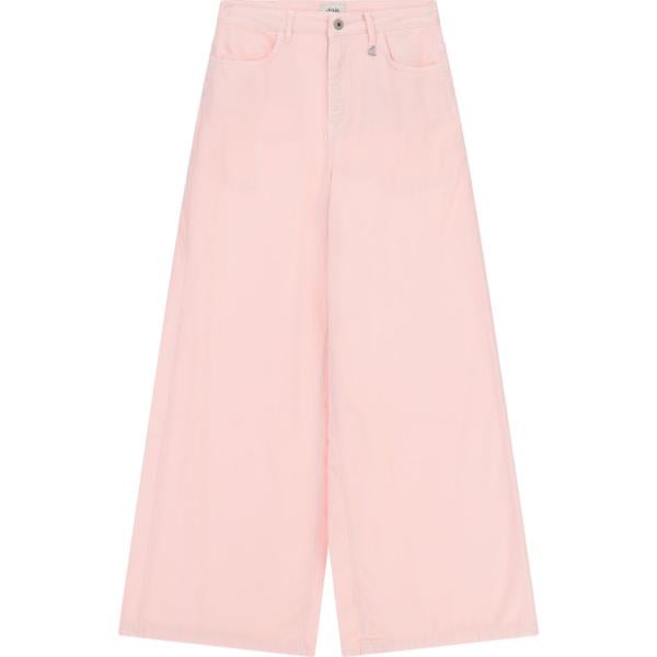 Pantaloni a palazzo da donna in rosa chiaro a vita alta Dixie