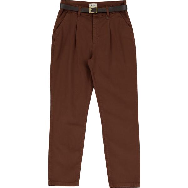 pantaloni chino Dixie marrone tinta unita