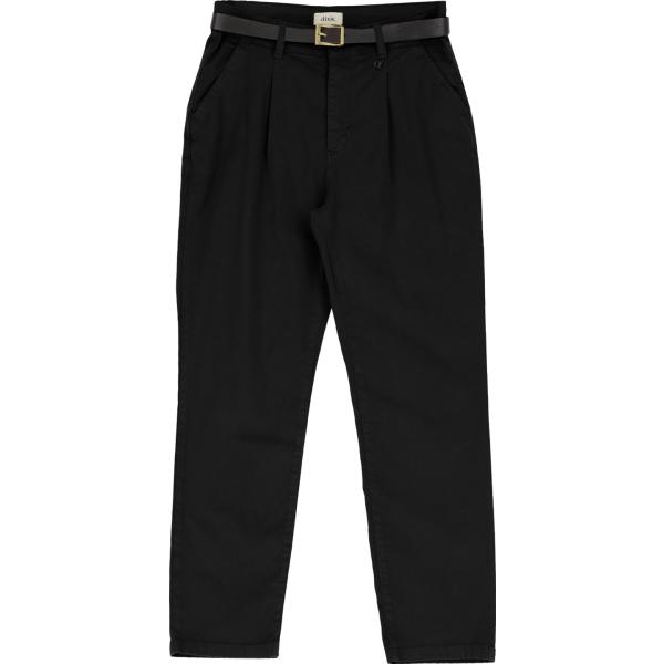 pantaloni chino Dixie nero tinta unita