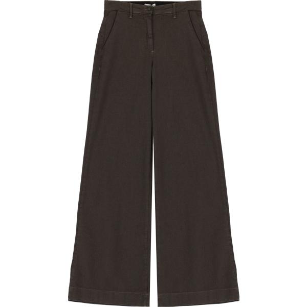 pantaloni a palazzo Dixie marrone tinta unita