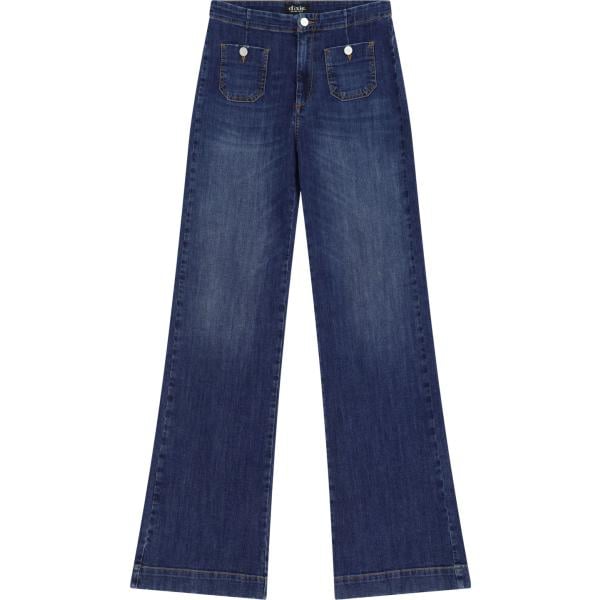 jeans a zampa Dixie blu