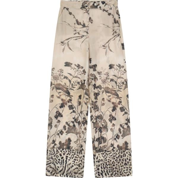 pantaloni Dixie marrone a fiori