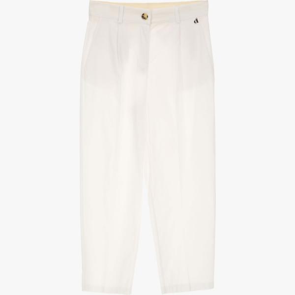 pantaloni capri Dixie bianco tinta unita