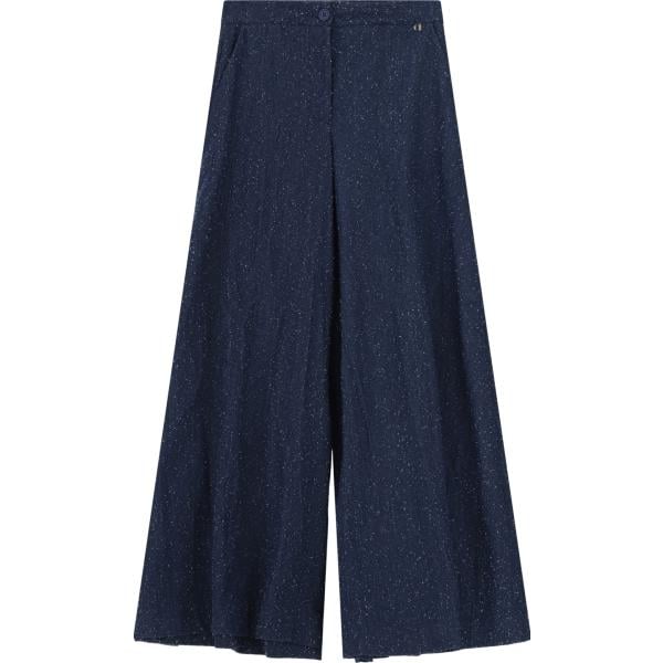 pantaloni a palazzo Dixie blu con stampe