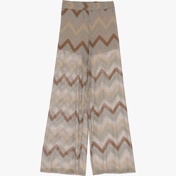 pantaloni a palazzo Dixie marrone geometrica