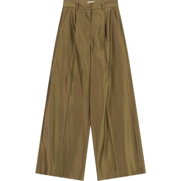 Pantaloni a palazzo da donna in marrone scuro a vita alta Dixie