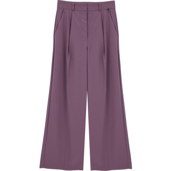pantaloni a palazzo Dixie viola tinta unita
