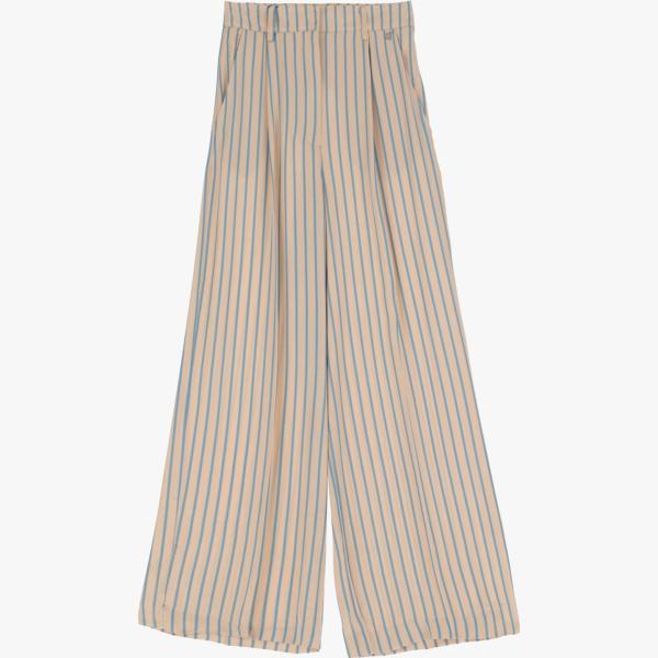 pantaloni a palazzo Dixie marrone a righe