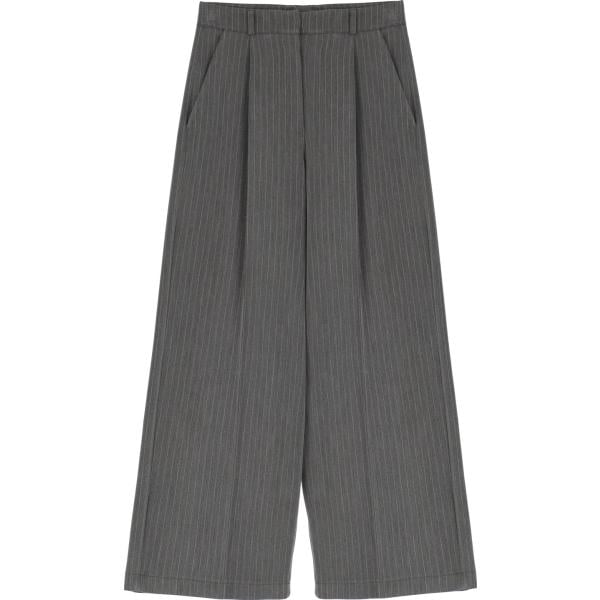 pantaloni a palazzo Dixie grigio a righe
