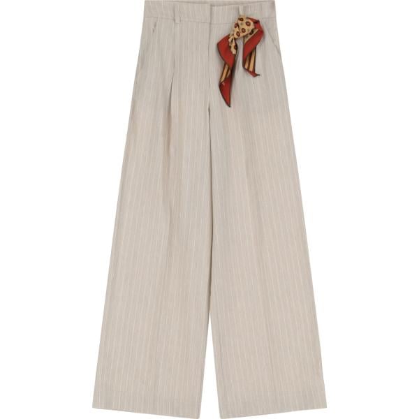 pantaloni a palazzo Dixie grigio a righe