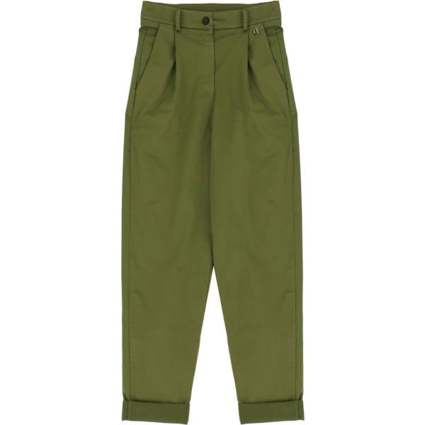 pantaloni Dixie verde tinta unita
