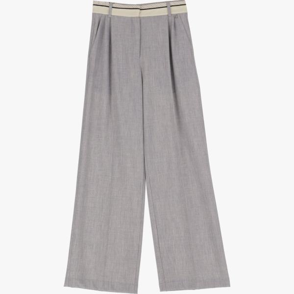 pantaloni a palazzo Dixie grigio tinta unita