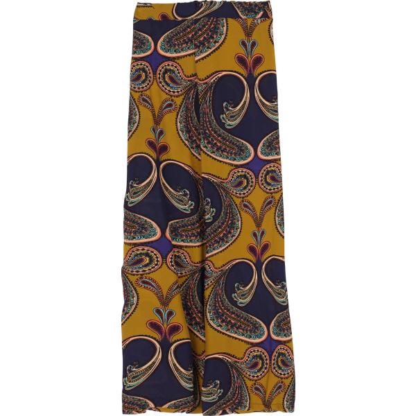 pantaloni a palazzo Dixie nero paisley