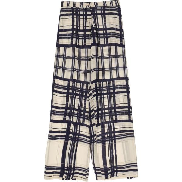pantaloni a palazzo Dixie grigio a quadri