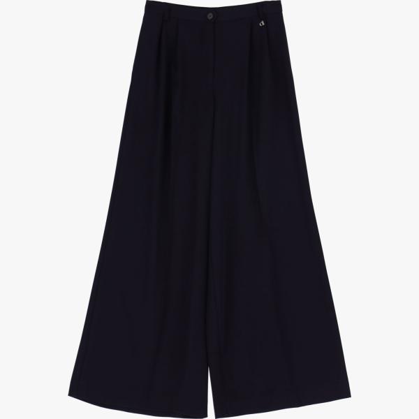 pantaloni a palazzo Dixie nero tinta unita