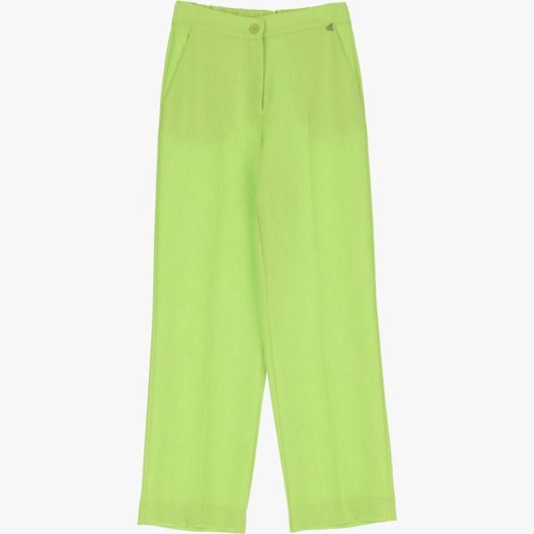 pantaloni Dixie verde tinta unita