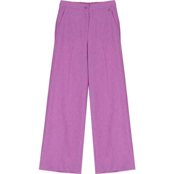 pantaloni a palazzo Dixie rosa tinta unita