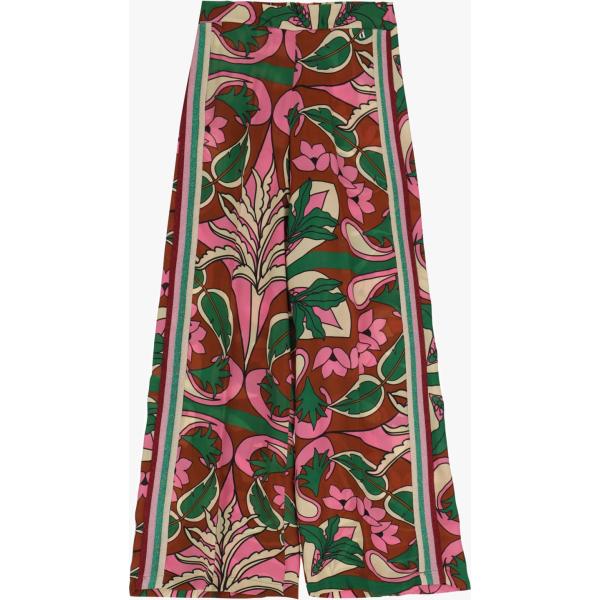 pantaloni a palazzo Dixie rosso a righe
