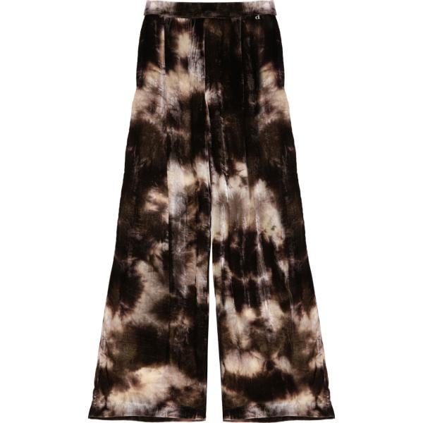 pantaloni Dixie marrone con stampe