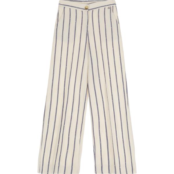 pantaloni Dixie bianco a righe