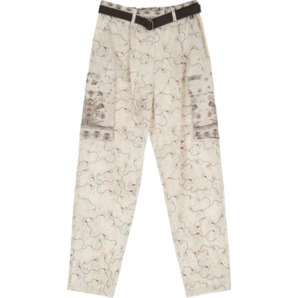 pantaloni cargo Dixie bianco a fiori