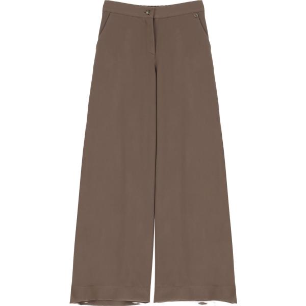 pantaloni a palazzo Dixie marrone tinta unita
