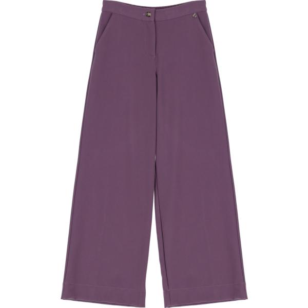 pantaloni a palazzo Dixie viola tinta unita