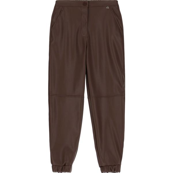 pantaloni Dixie marrone tinta unita