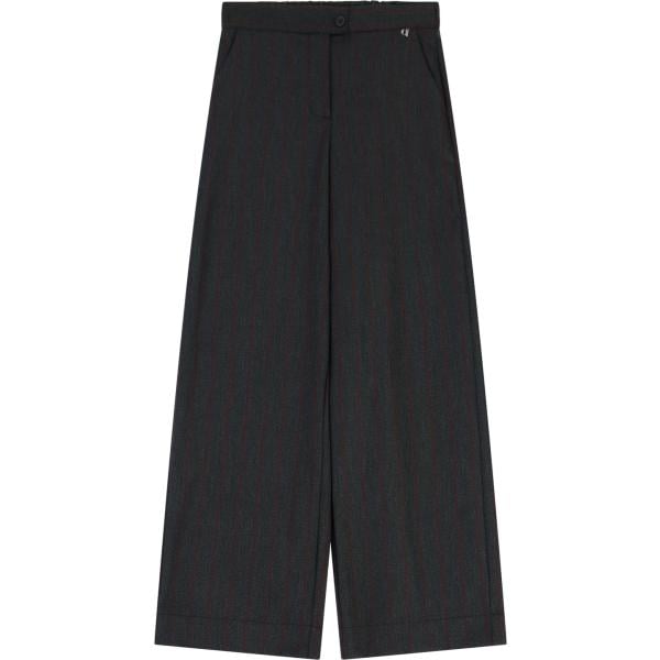 pantaloni a palazzo Dixie nero a righe