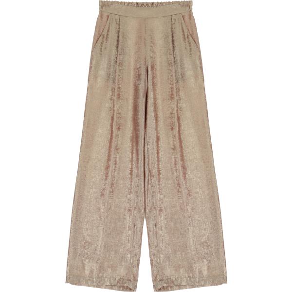 pantaloni a palazzo Dixie marrone tinta unita