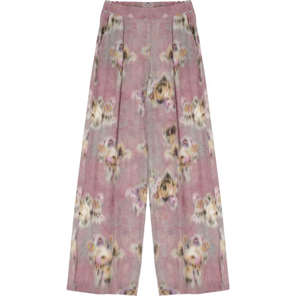 pantaloni Dixie viola a fiori