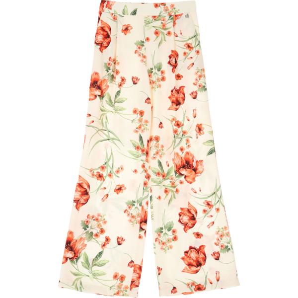pantaloni Dixie bianco a fiori