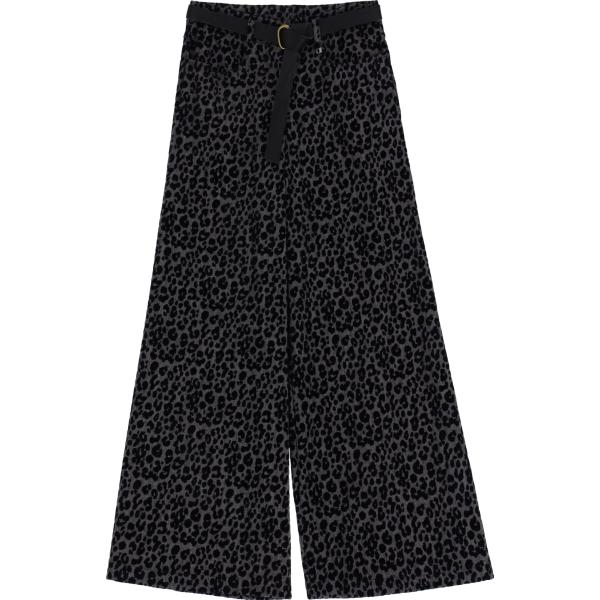 pantaloni a palazzo Dixie nero con stampe
