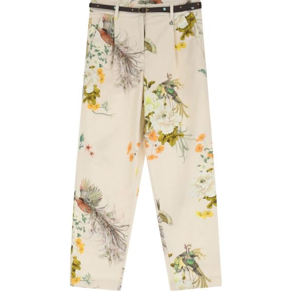 pantaloni chino Dixie bianco con stampe
