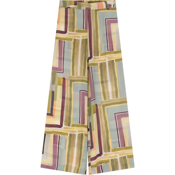 pantaloni Dixie grigio geometrica