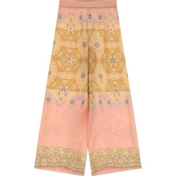 pantaloni Dixie arancione con stampe