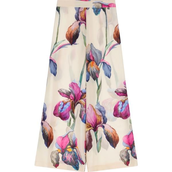 pantaloni Dixie bianco a fiori