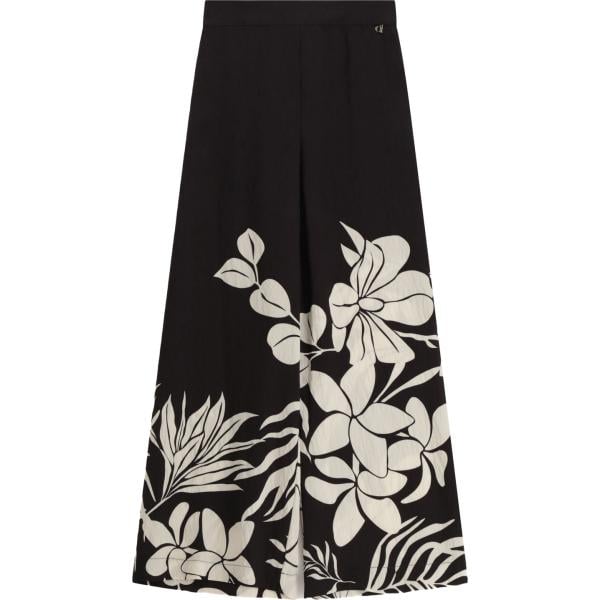 pantaloni a palazzo Dixie nero a fiori