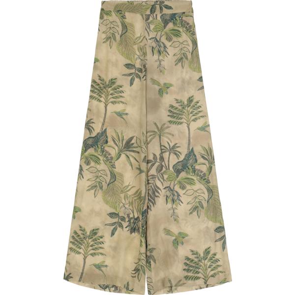 pantaloni a palazzo Dixie marrone a fiori