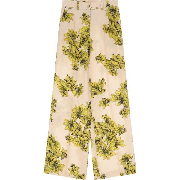 pantaloni Dixie marrone con stampe