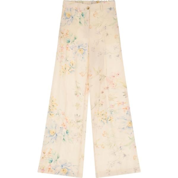 pantaloni Dixie marrone con stampe
