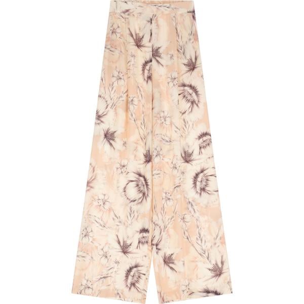 pantaloni Dixie marrone a fiori
