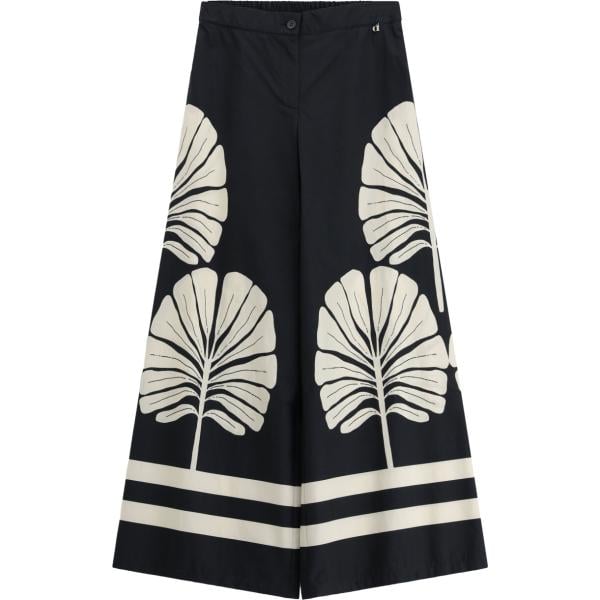 pantaloni a palazzo Dixie nero con stampe