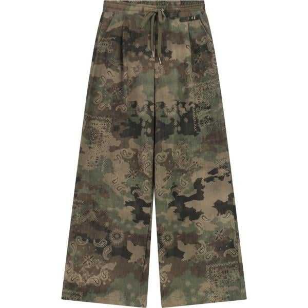 pantaloni a palazzo Dixie verde paisley