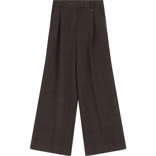 pantaloni a palazzo Dixie marrone con stampe