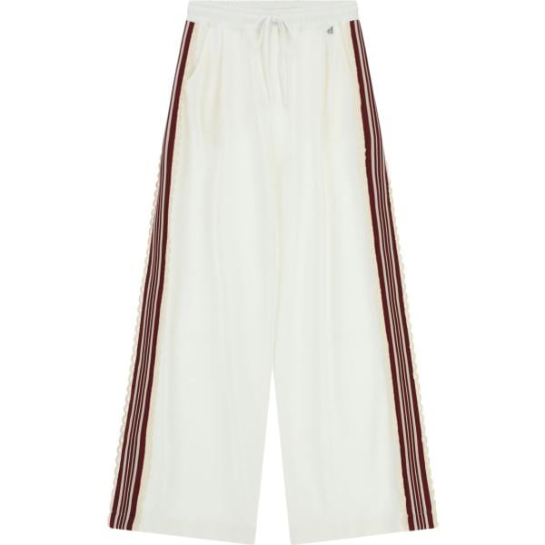 pantaloni a palazzo Dixie bianco a righe