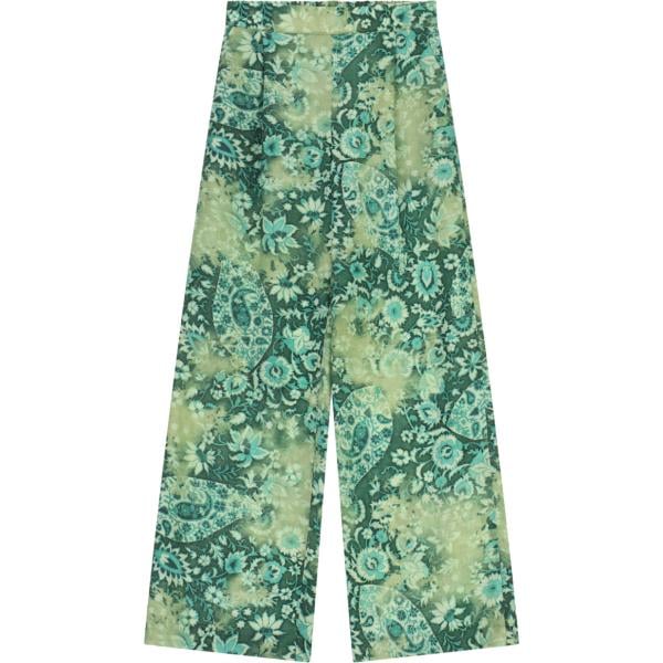 pantaloni a palazzo Dixie verde a fiori